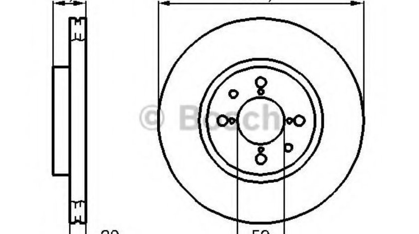 Disc frana FIAT DOBLO Cargo (223) (2000 - 2016) BOSCH 0 986 478 515 piesa NOUA