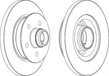 Disc frana FIAT DOBLO Cargo (223) (2000 - 2016) FERODO DDF542-1 piesa NOUA