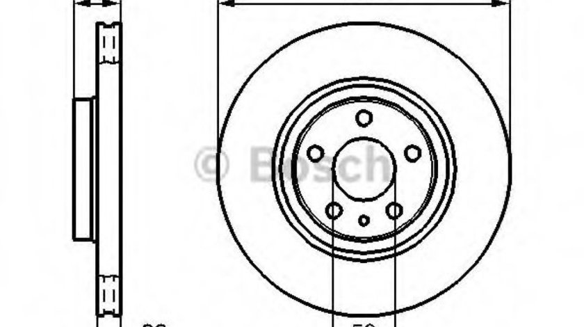 Disc frana FIAT DOBLO Combi (263) (2010 - 2016) BOSCH 0 986 478 521 piesa NOUA