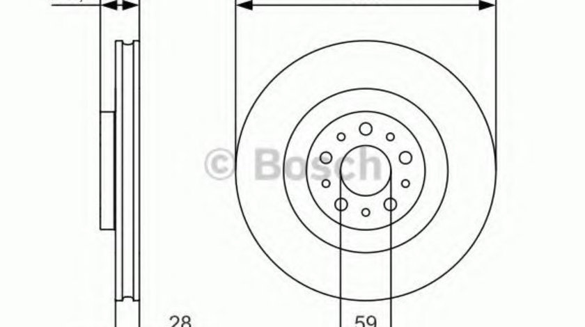 Disc frana FIAT DOBLO Combi (263) (2010 - 2016) BOSCH 0 986 479 736 piesa NOUA