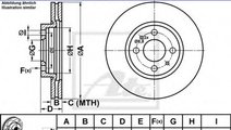 Disc frana FIAT DOBLO Microbus (223, 119) (2001 - ...