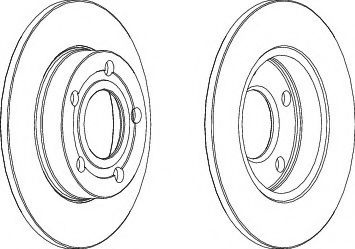 Disc frana FIAT DOBLO Microbus (223, 119) (2001 - 2016) FERODO DDF543 piesa NOUA
