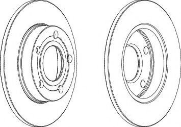 Disc frana FIAT DOBLO Microbus (223, 119) (2001 - 2016) FERODO DDF543 piesa NOUA
