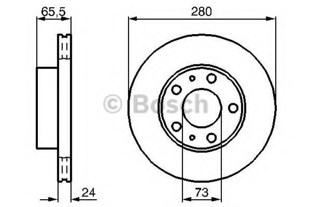 Disc frana FIAT DUCATO bus (230) (1994 - 2002) BOSCH 0 986 478 434 piesa NOUA