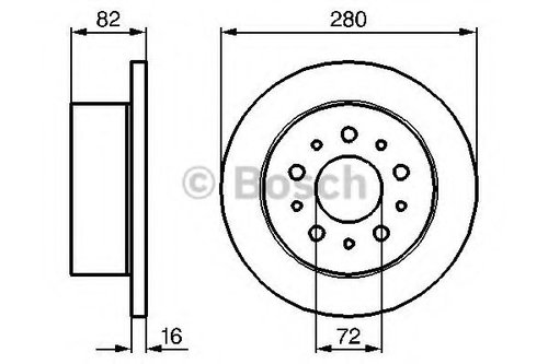 Disc frana FIAT DUCATO bus (230) (1994 - 2002) BOSCH 0 986 479 B63 piesa NOUA