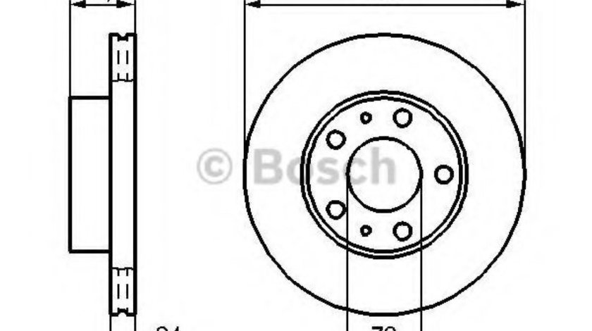 Disc frana FIAT DUCATO bus (244) (2002 - 2016) BOSCH 0 986 478 434 piesa NOUA