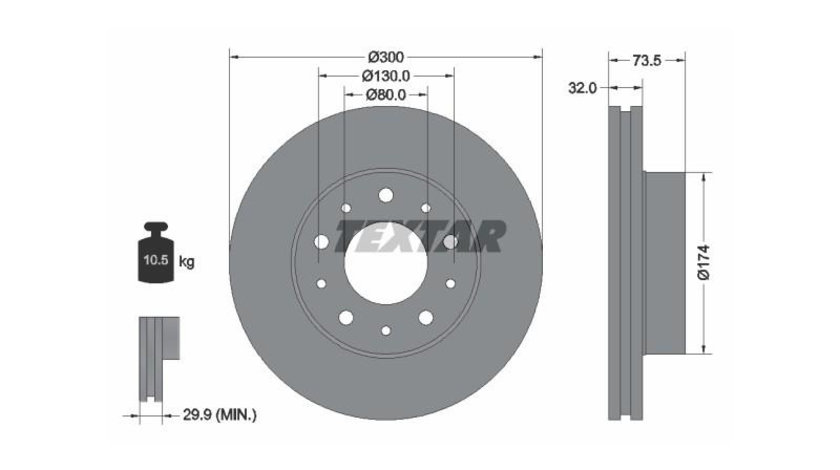 Disc frana Fiat DUCATO bus (250, 290) 2006-2016 #2 0986479315