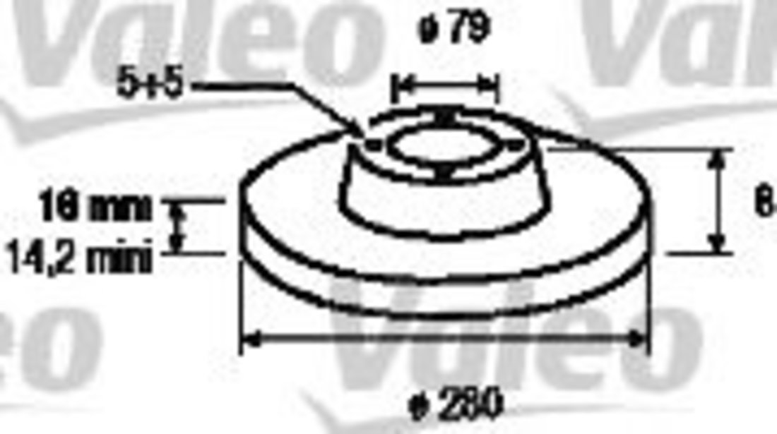 Disc frana FIAT DUCATO bus (250, 290) (2006 - 2016) VALEO 197097 piesa NOUA