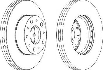 Disc frana FIAT DUCATO bus (250, 290) (2006 - 2016) FERODO DDF1800 piesa NOUA