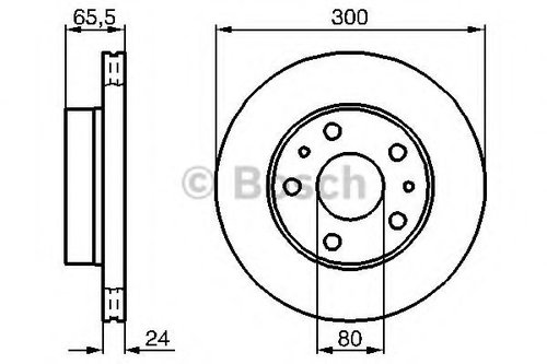 Disc frana FIAT DUCATO caroserie (230L) (1994 - 2002) BOSCH 0 986 478 842 piesa NOUA