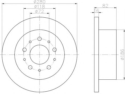Disc frana FIAT DUCATO caroserie (230L) (1994 - 2002) TEXTAR 92116103 piesa NOUA