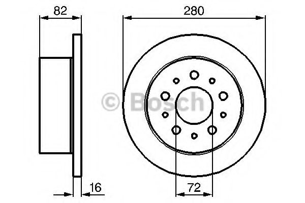Disc frana FIAT DUCATO caroserie (230L) (1994 - 2002) BOSCH 0 986 479 B63 piesa NOUA