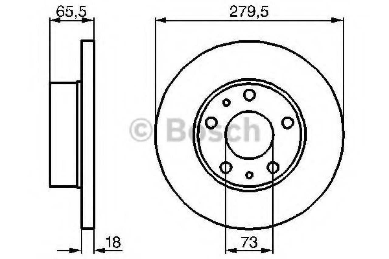 Disc frana FIAT DUCATO caroserie (230L) (1994 - 2002) BOSCH 0 986 478 843 piesa NOUA