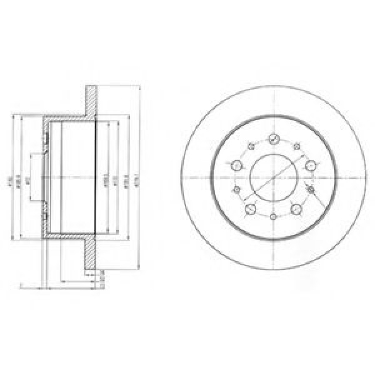 Disc frana FIAT DUCATO caroserie (250, 290) (2006 - 2016) DELPHI BG4061 piesa NOUA