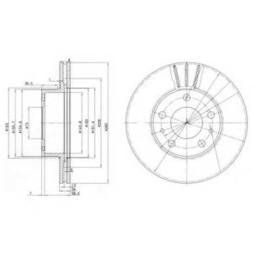 Disc frana FIAT DUCATO caroserie (290) (1989 - 1994) DELPHI BG2846 piesa NOUA
