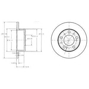 Disc frana FIAT DUCATO Panorama (280) (1982 - 1990) DELPHI BG2253 piesa NOUA