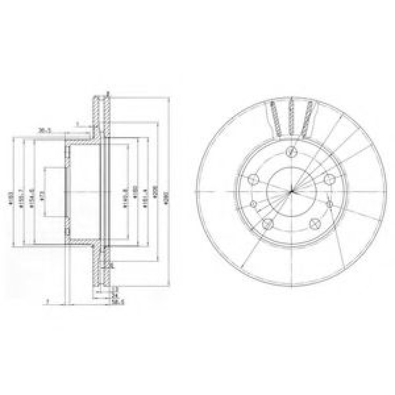 Disc frana FIAT DUCATO Panorama (290) (1990 - 1994) DELPHI BG2846 piesa NOUA