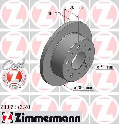 Disc frana FIAT DUCATO platou / sasiu (250, 290) (2006 - 2016) ZIMMERMANN 230.2372.20 piesa NOUA