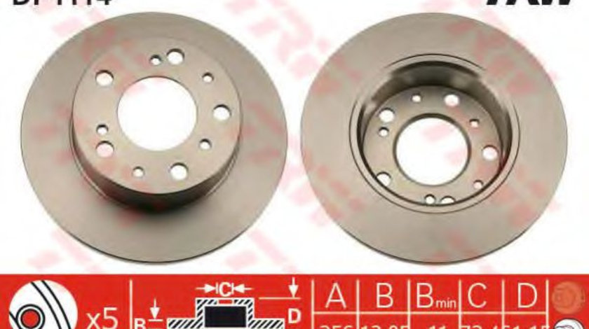 Disc frana FIAT DUCATO platou / sasiu (280) (1982 - 1990) TRW DF1114 piesa NOUA