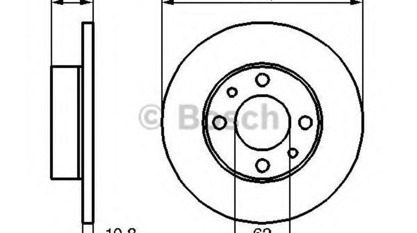 Disc frana FIAT FIORINO (127) (1977 - 1987) BOSCH 0 986 478 063 piesa NOUA