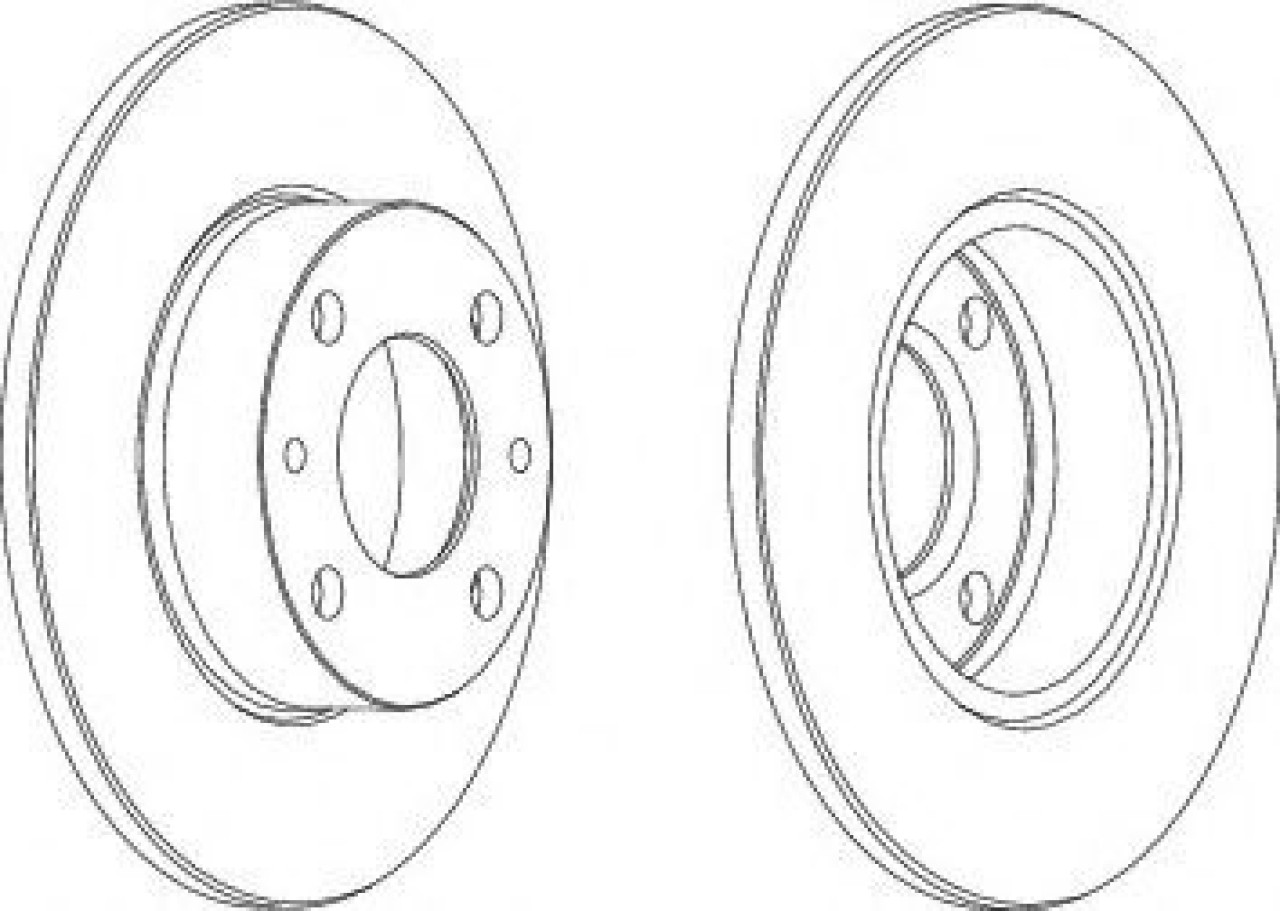 Disc frana FIAT FIORINO (127) (1977 - 1987) FERODO DDF083 piesa NOUA