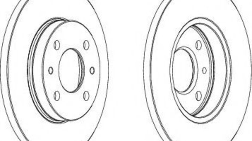 Disc frana FIAT FIORINO (147) (1980 - 1993) FERODO DDF125 piesa NOUA