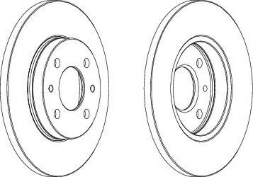 Disc frana FIAT FIORINO Pick-up (146) (1988 - 2001) FERODO DDF125 piesa NOUA