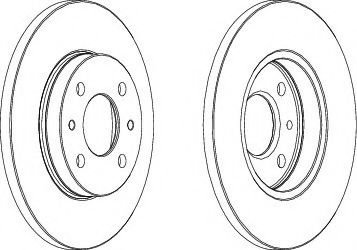 Disc frana FIAT FIORINO Pick-up (146) (1988 - 2001) FERODO DDF125 piesa NOUA