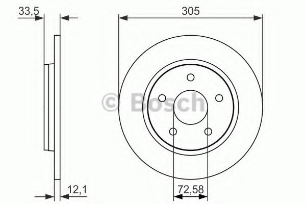 Disc frana FIAT FREEMONT (JC, JF) (2011 - 2016) BOSCH 0 986 479 050 piesa NOUA