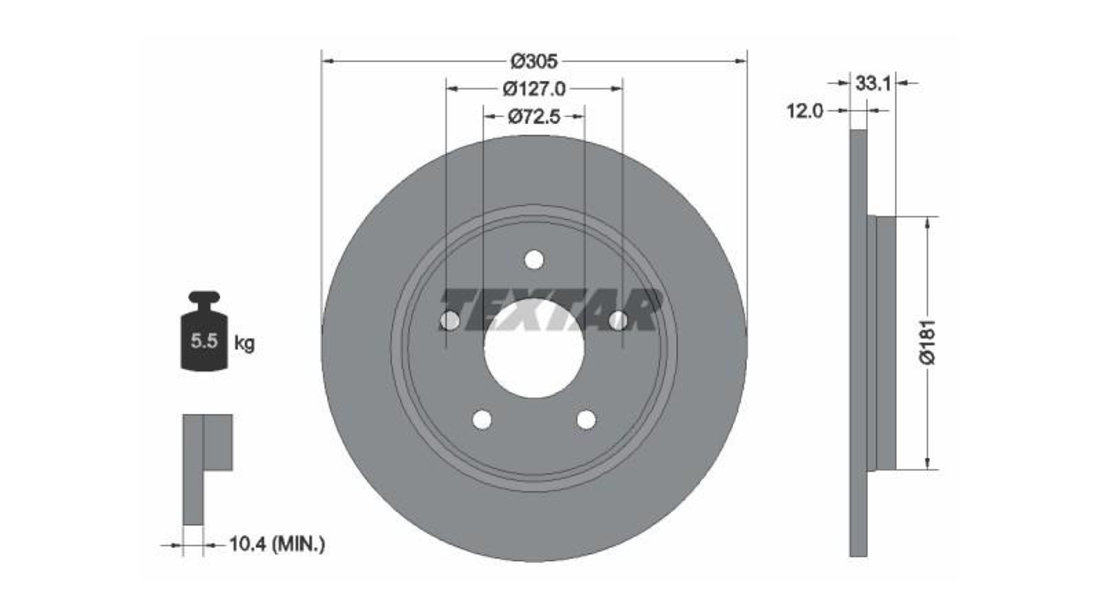 Disc frana Fiat FREEMONT (JF_) 2011-2016 #2 04721677AA