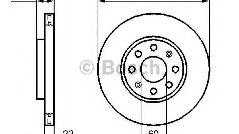 Disc frana FIAT GRANDE PUNTO (199) (2005 - 2016) BOSCH 0 986 479 B89 piesa NOUA