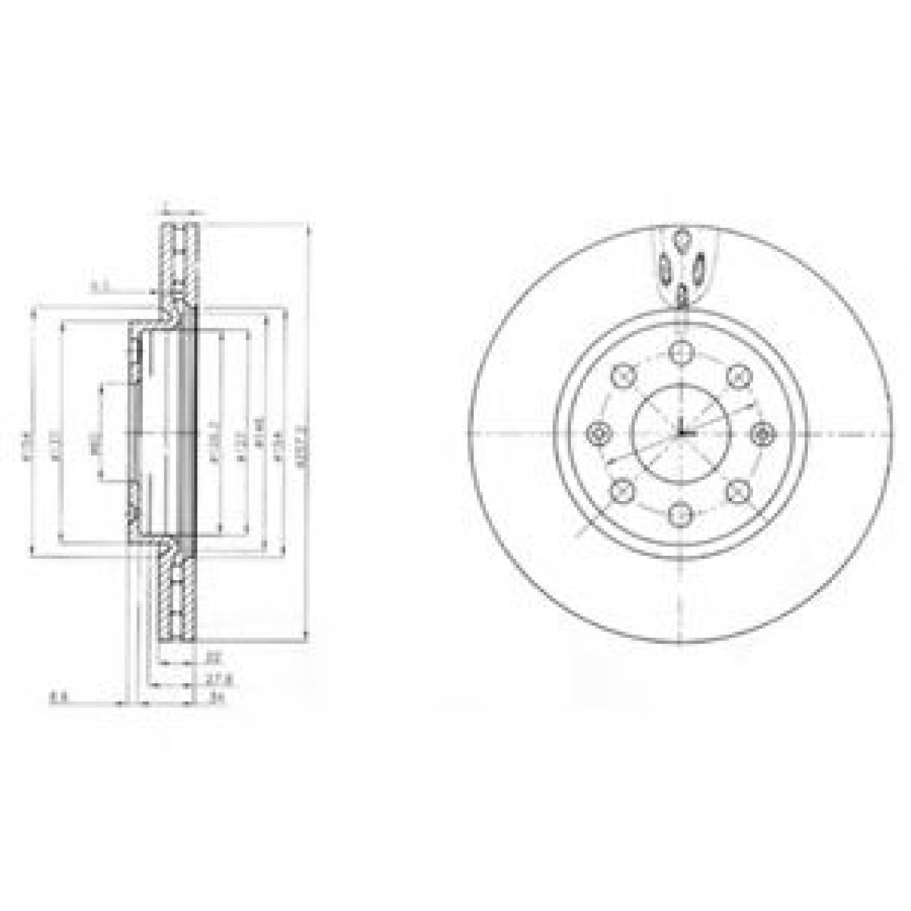 Disc frana FIAT GRANDE PUNTO (199) (2005 - 2016) DELPHI BG4004 piesa NOUA