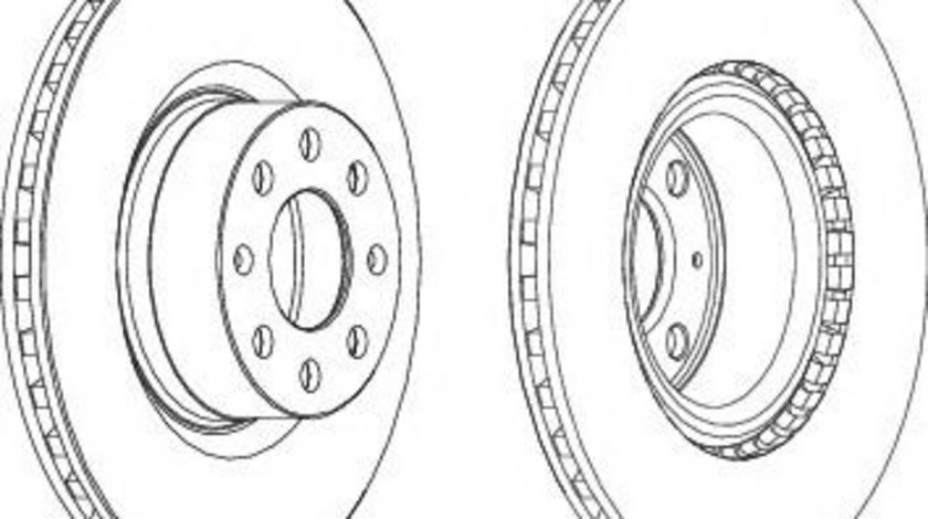 Disc frana FIAT GRANDE PUNTO (199) (2005 - 2016) FERODO DDF1298 piesa NOUA