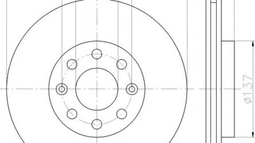 Disc frana FIAT GRANDE PUNTO (199) (2005 - 2016) HELLA PAGID 8DD 355 112-581 piesa NOUA