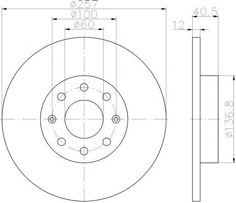 Disc frana FIAT GRANDE PUNTO (199) (2005 - 2016) TEXTAR 92164603 piesa NOUA