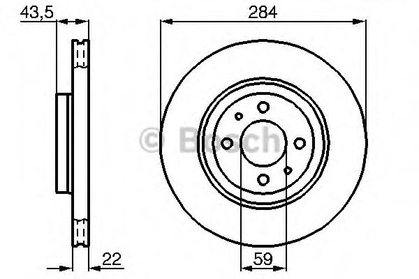 Disc frana FIAT LINEA (323) (2007 - 2016) BOSCH 0 986 479 B49 piesa NOUA