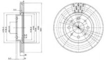 Disc frana FIAT MAREA (185) (1996 - 2007) DELPHI B...