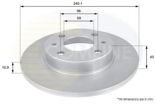 Disc frana FIAT MAREA Weekend (185) (1996 - 2007) COMLINE ADC1801 piesa NOUA