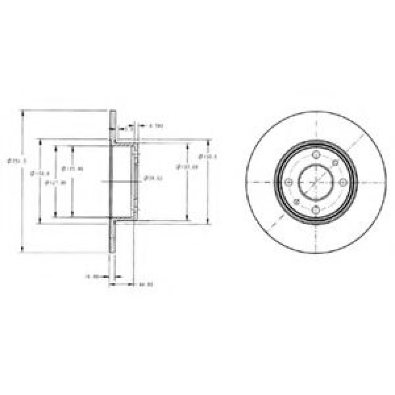 Disc frana FIAT MULTIPLA (186) (1999 - 2010) DELPHI BG2322 piesa NOUA