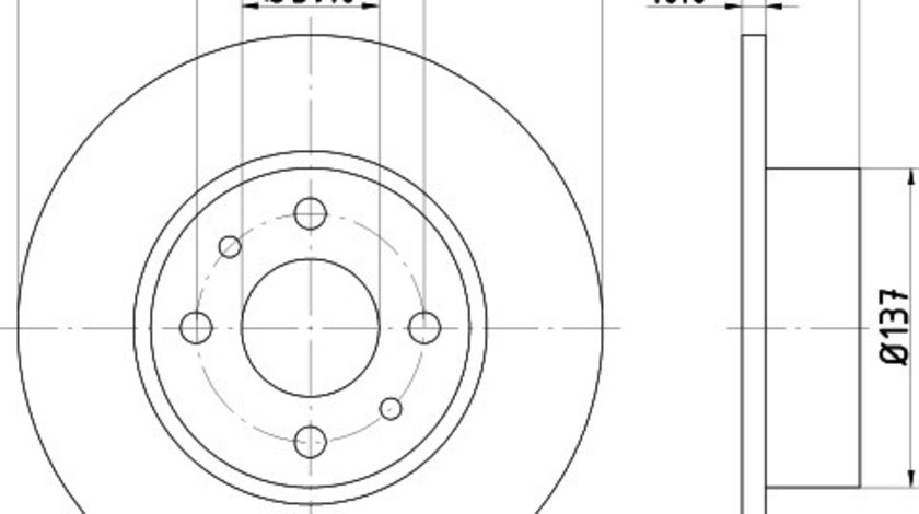 Disc frana FIAT MULTIPLA (186) (1999 - 2010) KRIEGER 0950004250 piesa NOUA