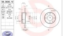 Disc frana FIAT PANDA (141A) (1980 - 2004) BREMBO ...