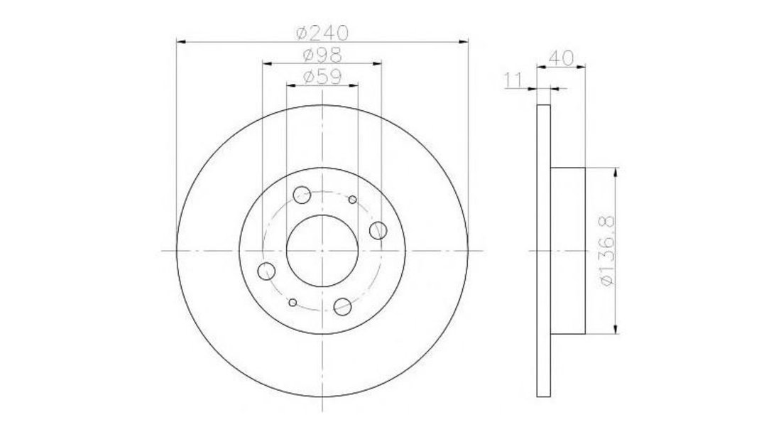 Disc frana Fiat PANDA (169) 2003-2016 #2 08491710