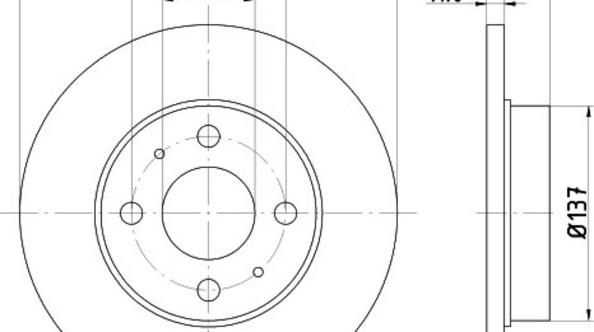 Disc frana FIAT PANDA (169) (2003 - 2016) KRIEGER 0950004284 piesa NOUA