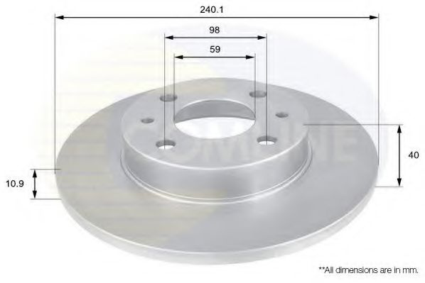 Disc frana FIAT PANDA (312) (2012 - 2016) COMLINE ADC1801 piesa NOUA