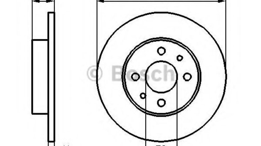 Disc frana FIAT PANDA Van (169) (2004 - 2016) BOSCH 0 986 478 342 piesa NOUA