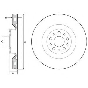 Disc frana FIAT PRATICO platou / sasiu (263) (2010 - 2016) DELPHI BG4556 piesa NOUA