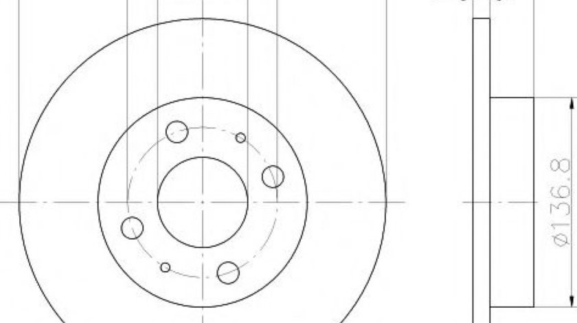 Disc frana FIAT PUNTO (176) (1993 - 1999) TEXTAR 92061103 piesa NOUA