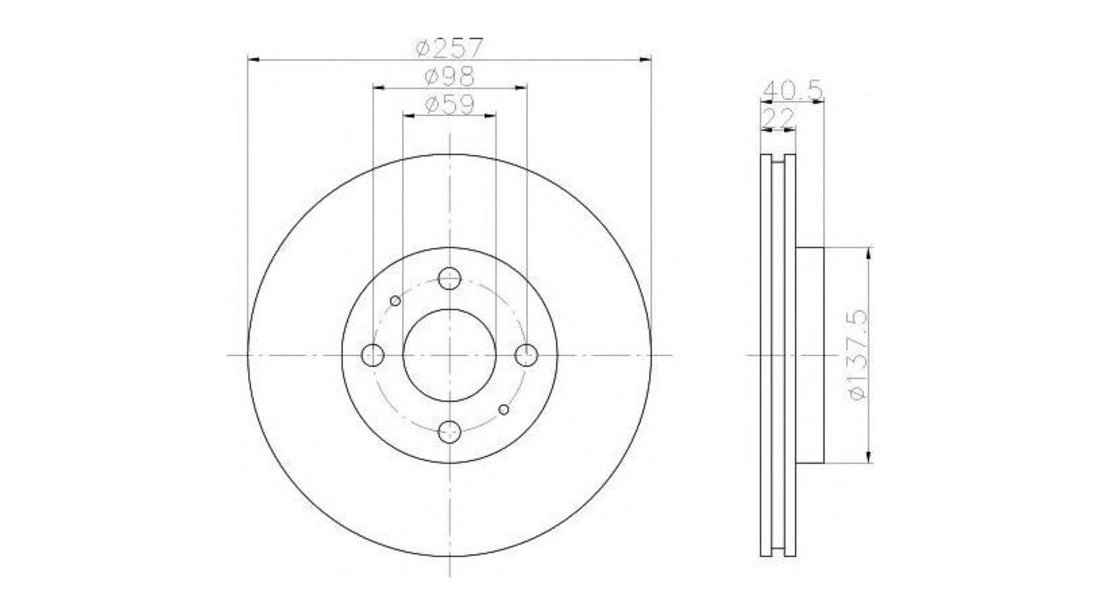 Disc frana Fiat PUNTO (188) 1999-2016 #2 09584310