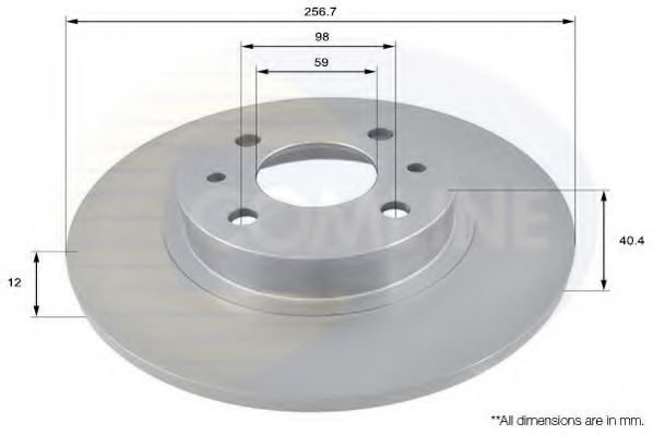 Disc frana FIAT PUNTO (188) (1999 - 2016) COMLINE ADC1802 piesa NOUA