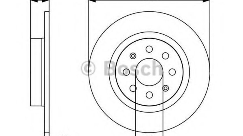 Disc frana FIAT PUNTO (199) (2012 - 2016) BOSCH 0 986 479 517 piesa NOUA